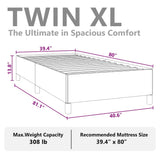 Bed Frame without Mattress Light Grey 100x203 cm Twin XL Fabric 347200