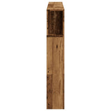LED Headboard Old Wood 140x18.5x103.5 cm Engineered Wood 857686
