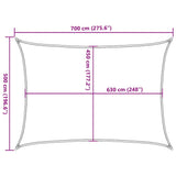 Sunshade Sail 160 g/m Red 5x7 m HDPE 311632