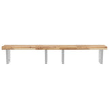 Basin Shelf Wall Mounted Steel and Solid Wood Acacia 3302822