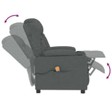 Massage Chair Dark Grey Fabric 339059