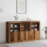 LED Sideboard Old Wood 181.5 x 37 x 100 cm Engineered Wood 3333123