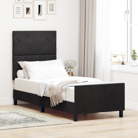 ZNTS Bed Frame Black 80x200 cm Velvet 3344971