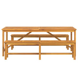 Garden Dining Set 3 pcs Brown Solid Acacia Wood 3154119
