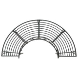 Tree Bench 4-Seater 160 x 80 x 89 cm Steel Black Half-round 42029532