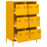 Highboard Mustard Yellow 68x39x101.5 cm Steel 851223
