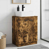 Bathroom Vanity with Sink Smoked Oak 54 x 35 x 83 cm 890163