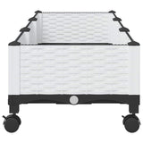 Garden Planter with Wheels White 120 x 40 x 33 cm PP 3423045