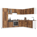 14 Piece Kitchen Cabinet Set "Porto" Old Wood Engineered Wood 3314999