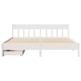 Bed Frame without Mattress White 180x200 cm Super King Solid Wood Pine 3301858