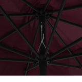 Garden Parasol with Metal Pole 390 cm Bordeaux Red 47382