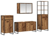 Bathroom Furniture Set with Drawer Old Wood Engineered Wood 3403050