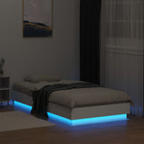 Bed Frame without Mattress with LED Lights White 90x190 cm Single 839539