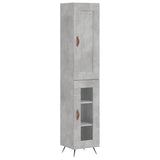 Highboard Concrete Grey 34.5x34x180 cm Engineered Wood 3200365