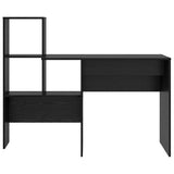 Desk with Shelf Black Oak 131.5 x 50 x 106.5 cm Engineered Wood 869299