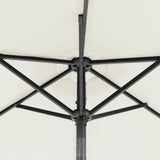Garden Parasol with Steel Pole White 225x225x212 cm 4005058