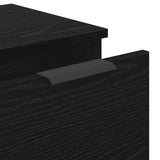 Sideboard with Drawer 3 pcs Black Oak Engineered Wood 3332538