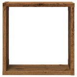Wall Cube Shelves 4 pcs Old Wood 30x15x30 cm Engineered Wood 856577