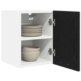 Hanging Cabinet 2 pcs Black Oak and White 30 x 31 x 40 cm 884117