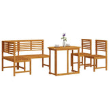 Garden Bench Set 4 pcs Brown Solid acacia wood 3328689
