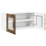 Wall Glass Cabinet PORTO Smoked Oak 80 x 31 x 40 cm 885300