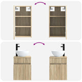 Bathroom Furniture Set 3 pcs Sonoma Oak 33 x 34.5 x 160 cm 3406085