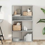 Book Cabinet Concrete Grey 66x31x112 cm Engineered Wood 860304