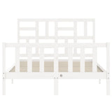 Bed Frame without Mattress White 140x190 cm Solid Wood Pine 3193057