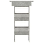 Wall Bar Table Concrete Grey 102x45x103.5 cm Engineered Wood 811785