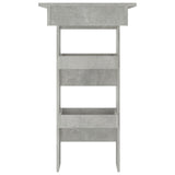 Wall Bar Table Concrete Grey 102x45x103.5 cm Engineered Wood 811785