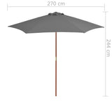 Garden Parasol Anthracite 44515