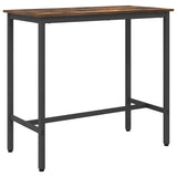 Table Smoked Oak 100 x 50 x 90.5 cm Engineered Wood and Steel 873734