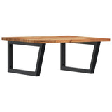 Basin Shelf Wall Mounted Steel and Solid Wood Acacia 3302883
