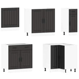 11 Piece Kitchen Cabinet Set Lucca Black Engineered Wood 3314922