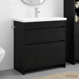 Bathroom Furniture Set Black Oak 81 x 40 x 84.5 cm 3404267