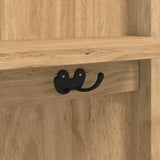 Hallway Cabinet with Shelf FLORO Wax Brown 50 x 40 x 158 cm 42011245