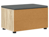 Hall Bench with Cushion with Shelf Sonoma Oak 60 x 38 x 46 cm 891498