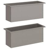 Garden Planter with LED 2 pcs Rusty 30 x 80 x 30 cm 8008111