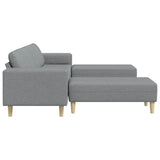 Living Room Couch 3 pcs Light Grey Polyester 3335112