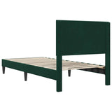 Bed Frame with Headboard Black 90 x 190 cm Velvet 42027693