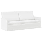 3 Seater Sofa White 190 x 81 x 82 cm Fabric 42041116