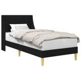 Bed Frame with Headboard Black 90 x 190 cm Fabric 42027377