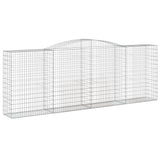 Arched Gabion Baskets 3 pcs 400x50x140/160 cm Galvanised Iron 3147023
