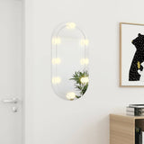 3102975 Mirror with LED Lights 80x40 cm Glass Oval