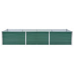 Garden Raised Bed Galvanised Steel 240x80x45 cm Green 44843