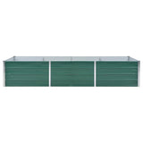 Garden Raised Bed Galvanised Steel 240x80x45 cm Green 44843