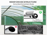 Polyethylene Upgraded Structure Walk-in Polytunnel Greenhouse, 6 x 3, Green T3398P317731