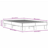 Bed Frame without Mattress Grey Sonoma 120x200 cm 845865
