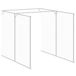 Dog House with Run Light Grey 165x659x181 cm Galvanised Steel 3189105