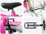 Kids Bike 14 Inches for 3-5 Years Old Dark Pink 42009226
